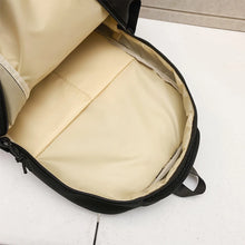 Cargar imagen en el visor de la galería, Mochila de Gran Capacidad de Color Sólido para Estudiantes de Secundaria – Mochila de Viaje Negra y Simple para Estudiantes de Secundaria y Preparatoria
