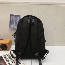 Cargar imagen en el visor de la galería, Mochila de Gran Capacidad de Color Sólido para Estudiantes de Secundaria – Mochila de Viaje Negra y Simple para Estudiantes de Secundaria y Preparatoria
