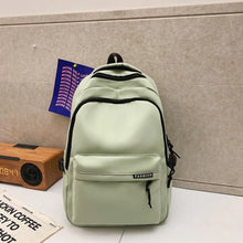 Cargar imagen en el visor de la galería, Mochila de Gran Capacidad de Color Sólido para Estudiantes de Secundaria – Mochila de Viaje Negra y Simple para Estudiantes de Secundaria y Preparatoria
