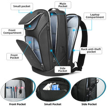 Cargar imagen en el visor de la galería, Mochila Empresarial “Heroic Knight” – Mochila Impermeable de Viaje para Portátil de 17.3&quot;, Alta Capacidad, Multifuncional y con Puerto USB de Carga

